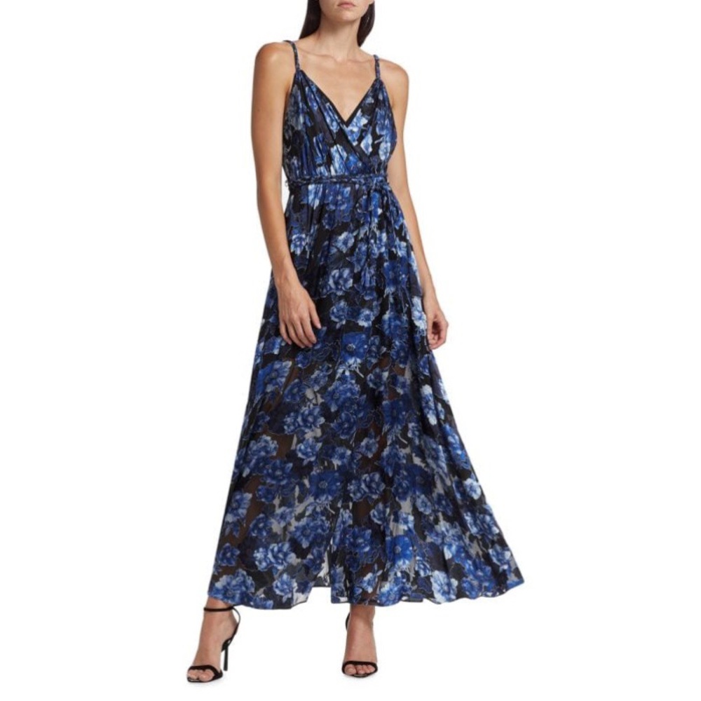 Alice + Olivia Samantha Wrap Maxi Dress